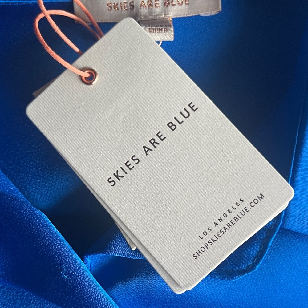Skies Are Blue Royal Blue Blouse - Picture 7 of 7